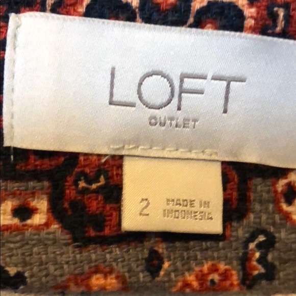 Ann Taylor loft midi skirt size 2 - Picture 5 of 5